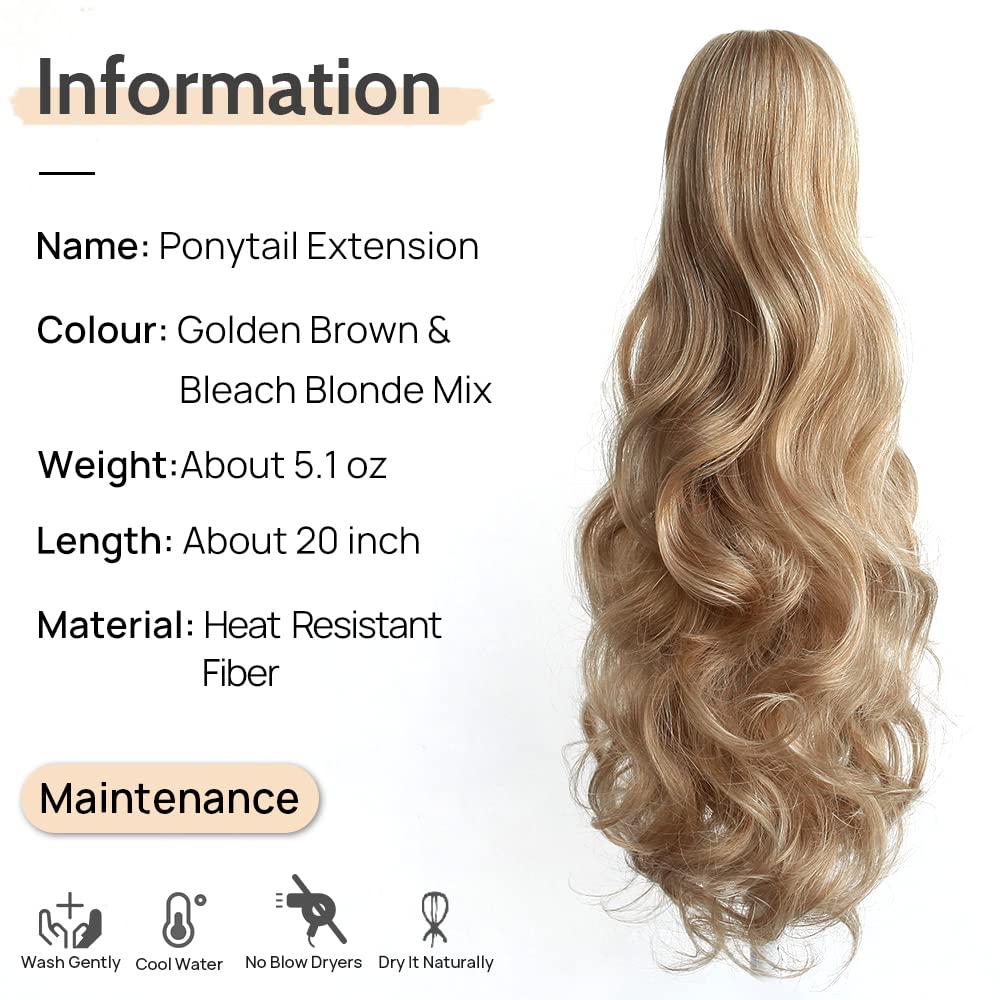 Ponytail Extension,StrRid Hair Extensions Ponytail Claw 20