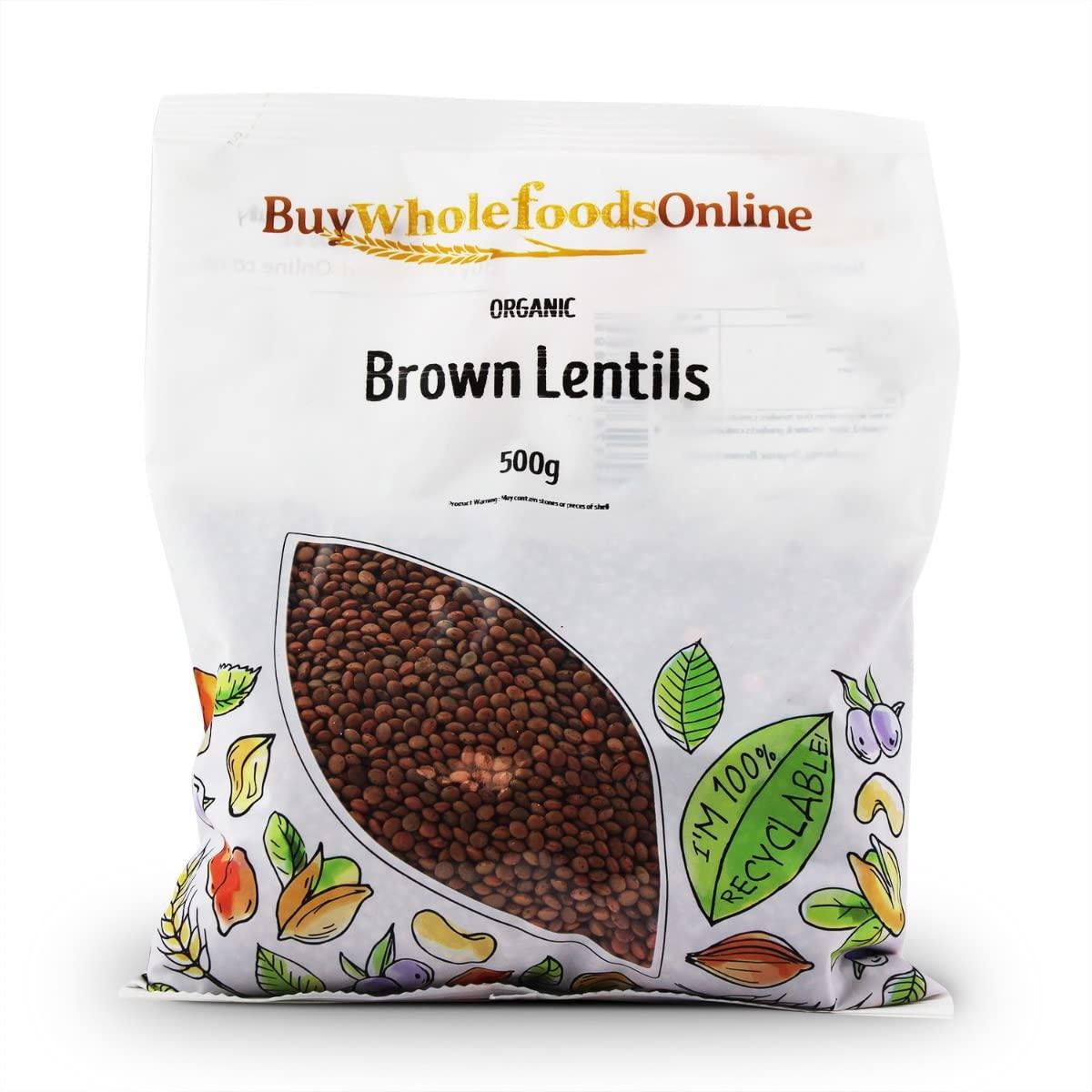 The Plantbase Store Organic Lentils Brown 500g