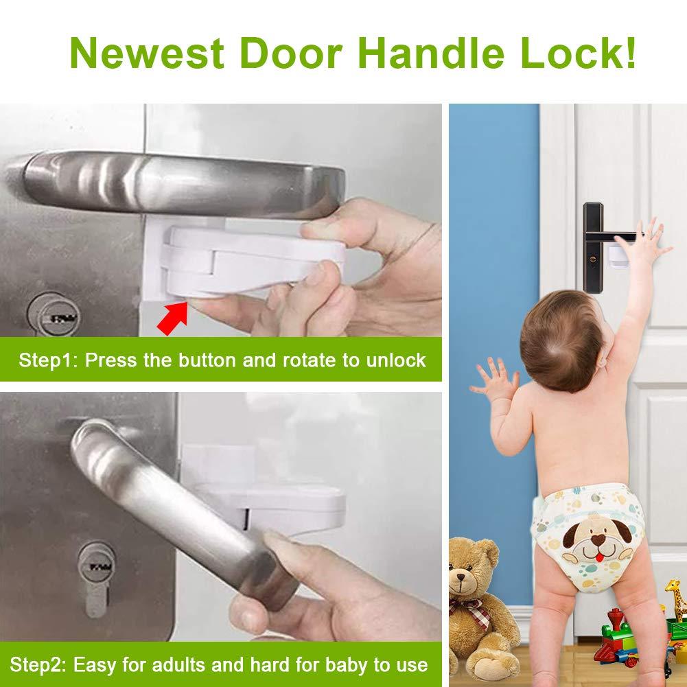 Door Lever Child Lock Baby Proofing Door Locks Deter Kids Pets from