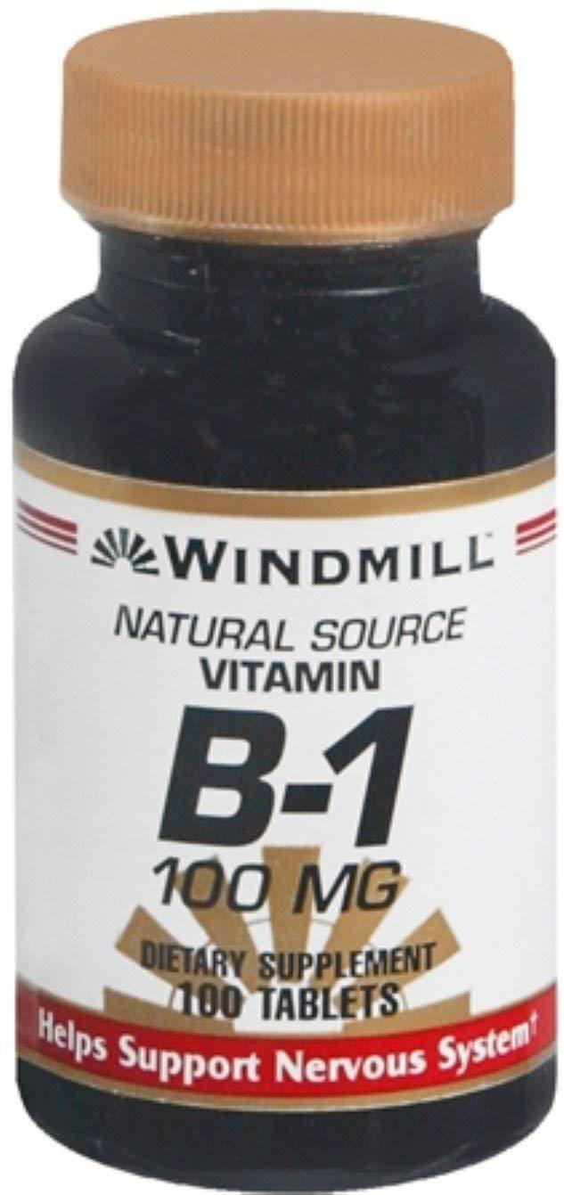 Windmill Vitamin B1 100mg Tablets Pack of 10, 100 Tablets