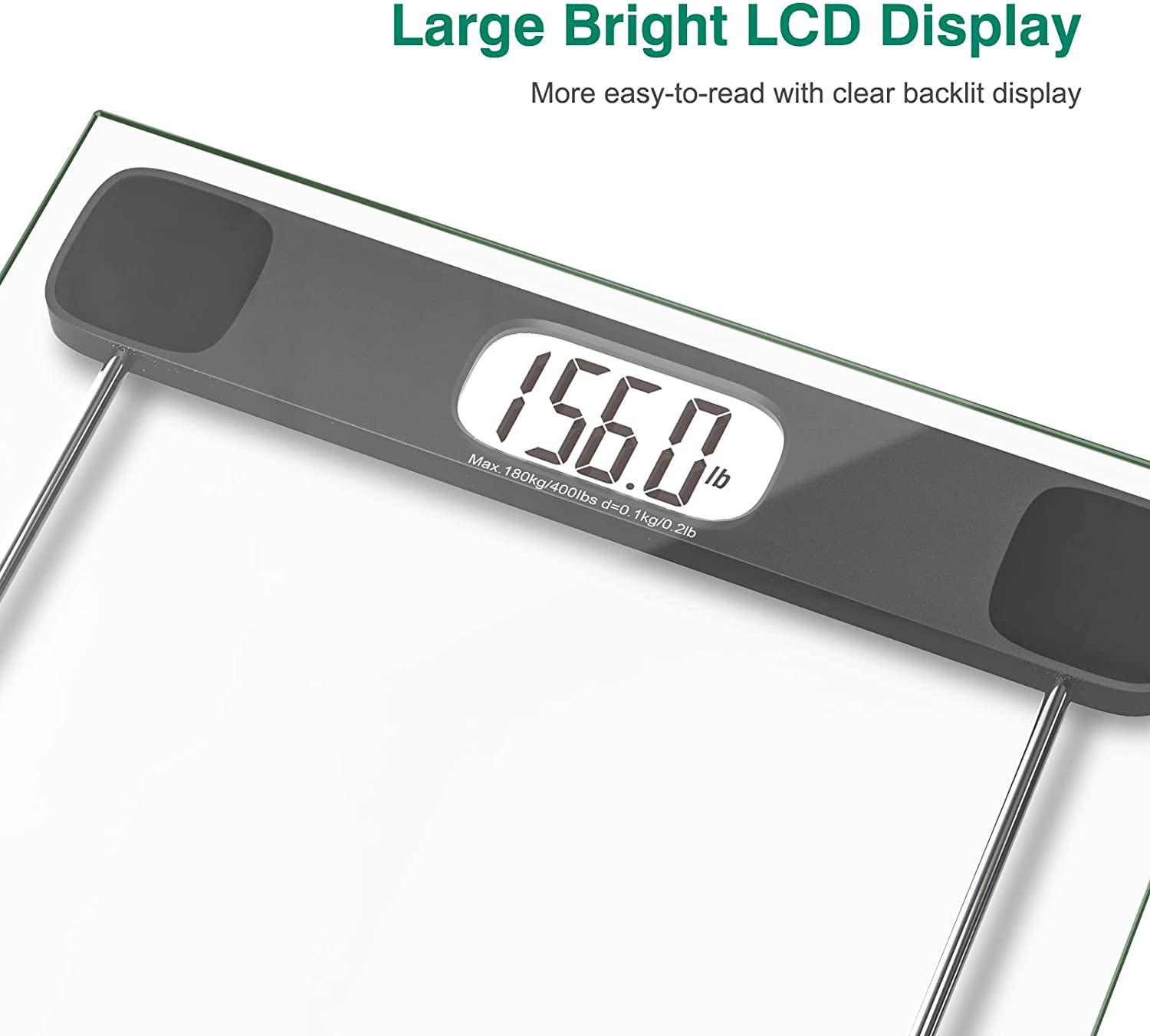 BEAUTURAL Digital Bathroom Scale for Body Weight, Accurate Weighing