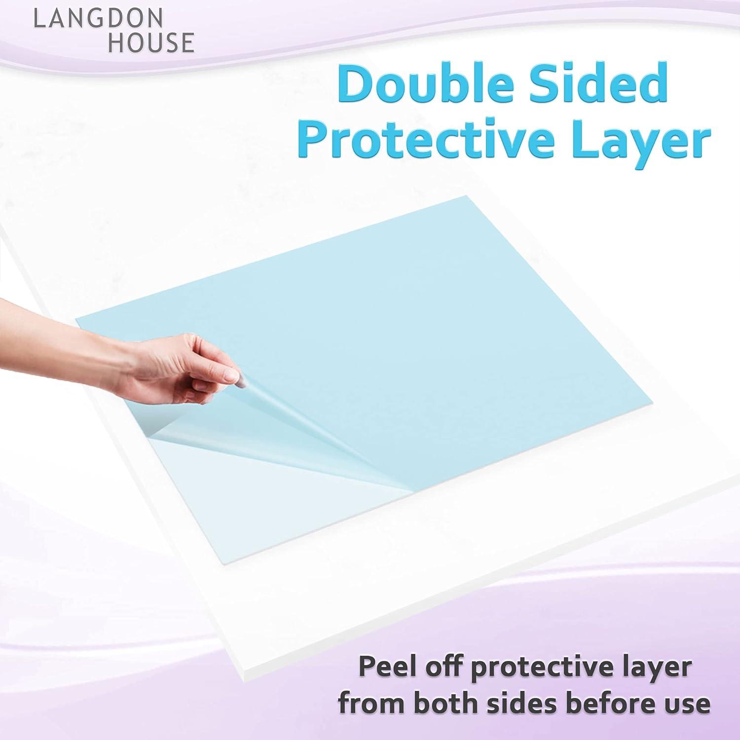 PET Flexible Plastic Glass Sheets (24x36 x 0.03 inch Clear 3 Pack) Thin  Plexi-Glass Sheet for DIY Arts & Crafts Home Projects & Protective Barriers  Easy to Cut by Langdon House 24x36