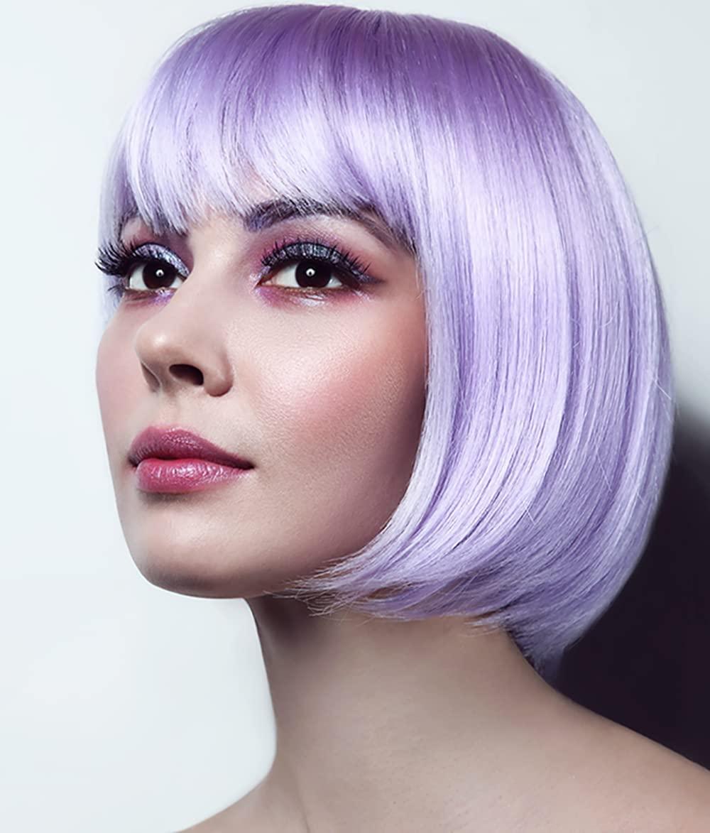 Halloween Party Bob Wig Adult Purple