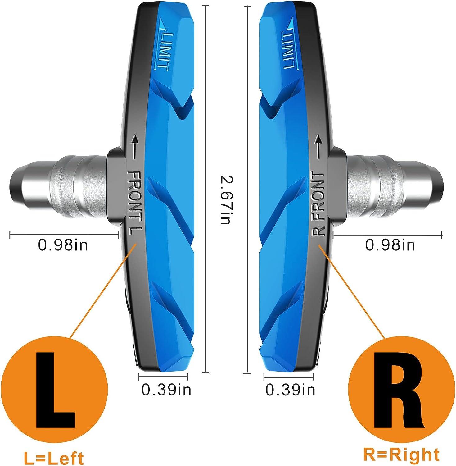 thumbnail image 2 of Alritz Bike Brake Pads Set — 4 Pairs Of 70mm V-Brake Pads With Hex Nuts & Shims, All-Weather, Low Noise 2 of 14