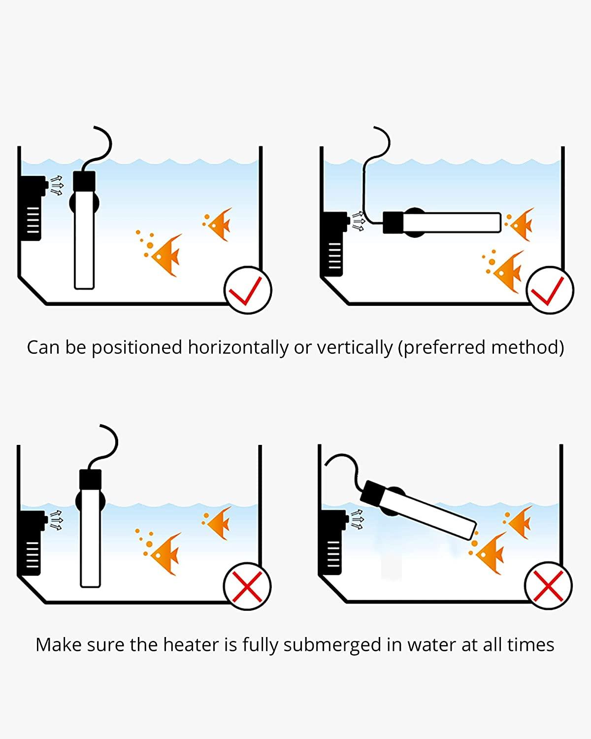 NICREW Preset Aquarium Heater, Submersible Fish Tank Heater with