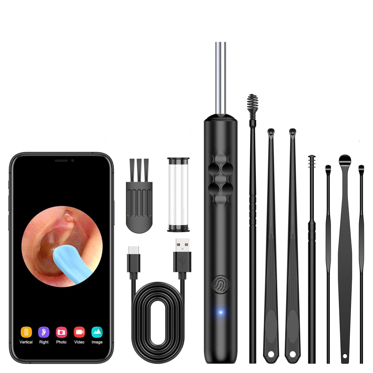Ear Wax Removal Tool Ear Cleaner with 1080P Camera Ear Cleaning Kit