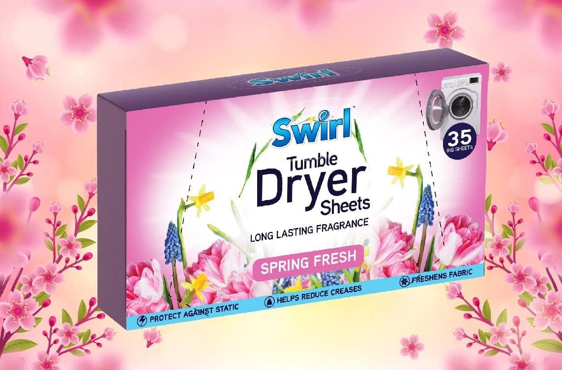 Spring Fresh Tumble Dryer Sheets Pack Of 35 Fabric Conditioner Laundry