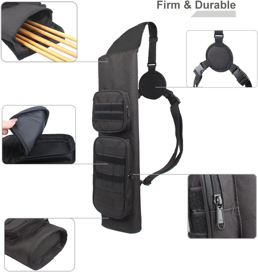 KRATARC Archery Back Arrows Quiver Bag with Molle System and Pockets