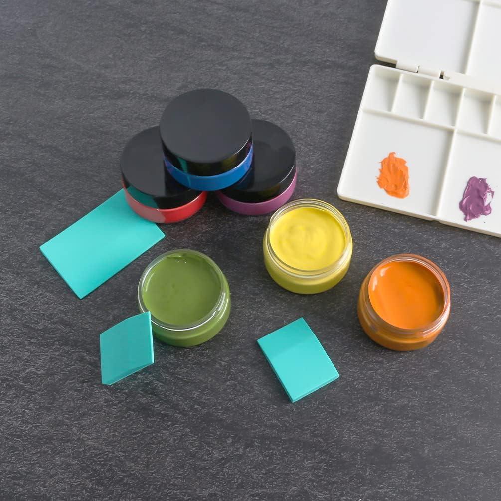 Longan Craft Chalk Paste Paint Set 14 Jars with 6 Mini Squeegees for