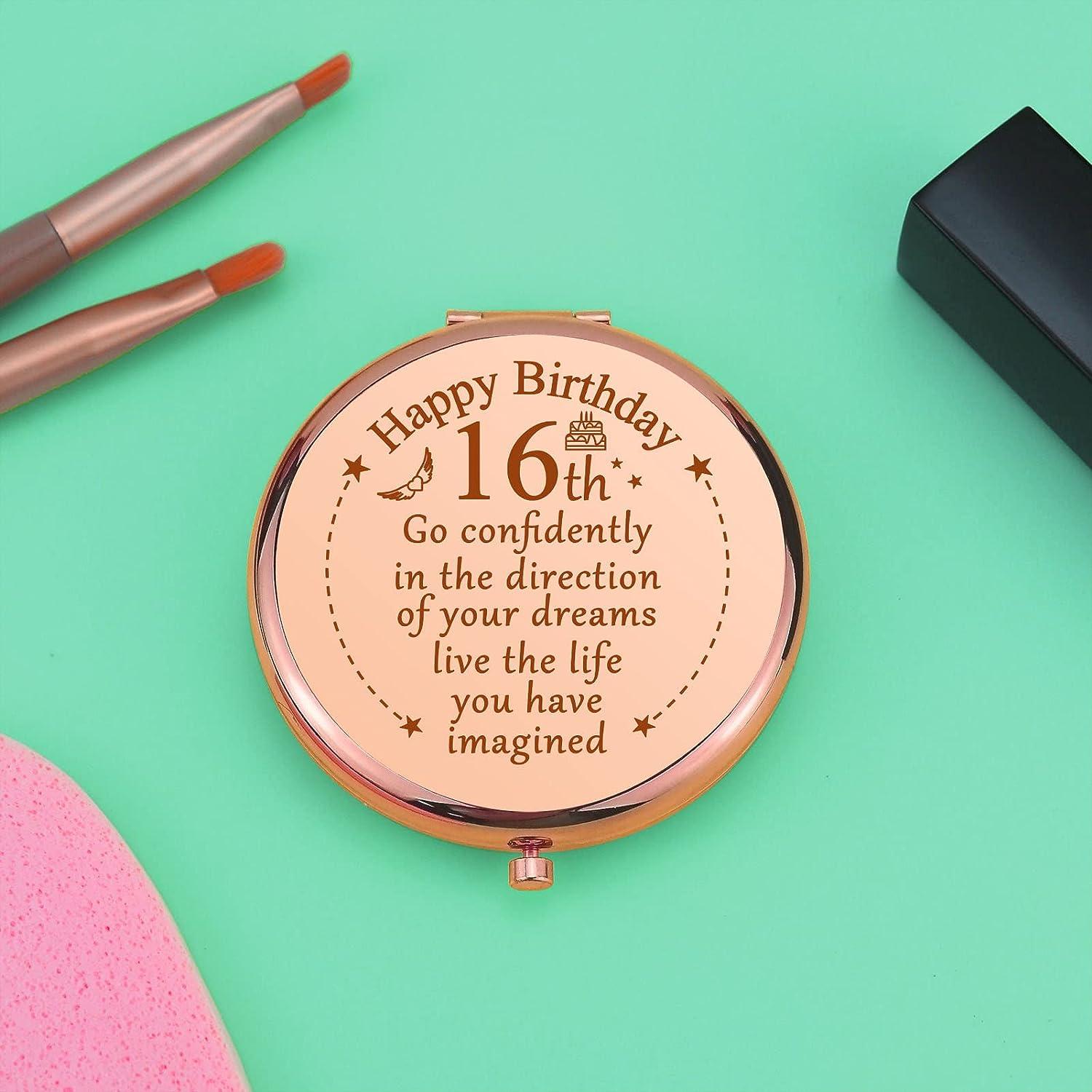  Sweet 16 Compact Mirror Sweet 16 Party Favors for Teens 16th  Birthday Gifts for Girls Gold Rose Gold Pocket Mirror (Gold Mirror,  Black/Sweet 16) : Handmade Products