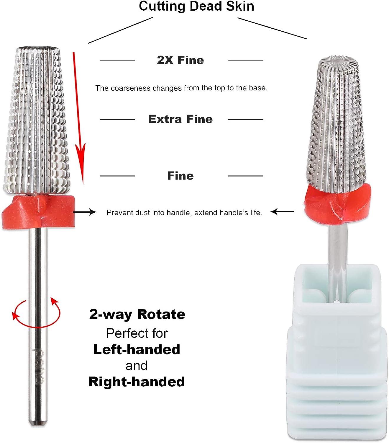 NORTOOLS 5 PCS Glaziers' Diamonds 1/4" Shank Carbide Burrs