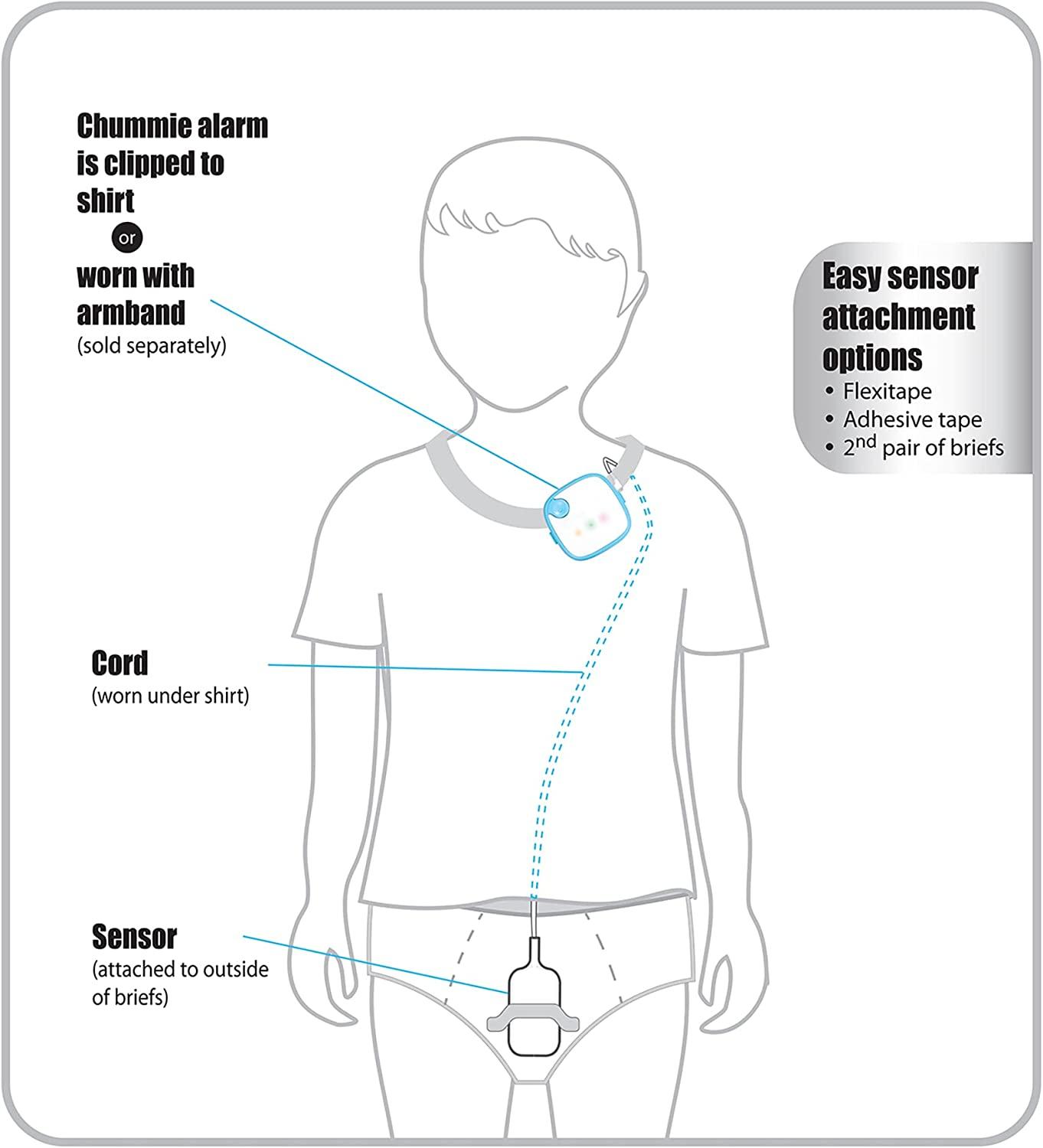 Chummie Elite Bedwetting Alarm AwardWinning System for Children & Deep Sleepers