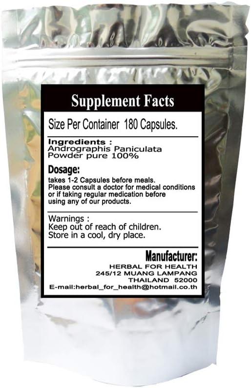 Product Name Andrographis PaniculataKing of Bitterkalmegh 500 Mg.180Caps.