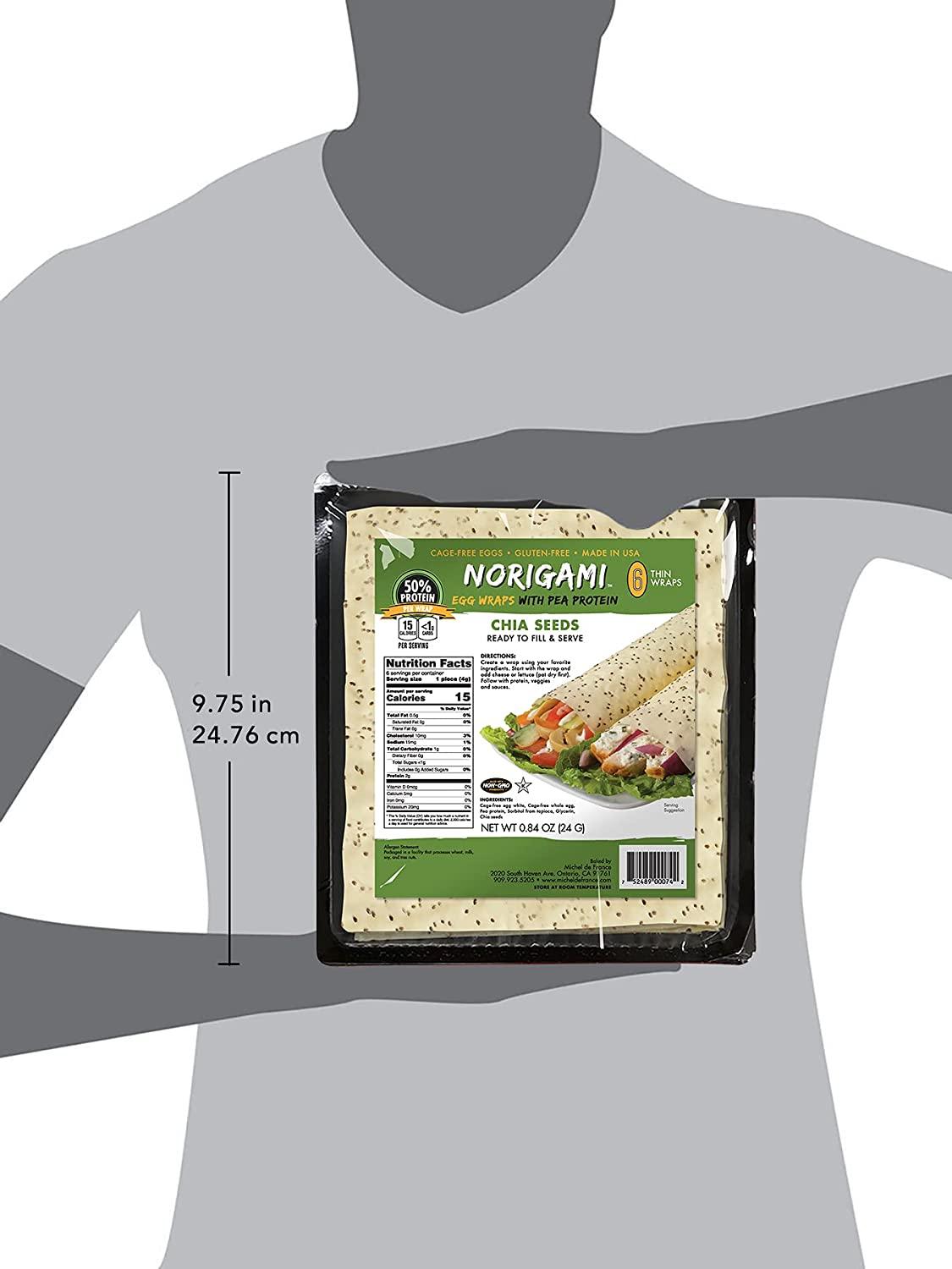Norigami Egg Wraps Pea Protein High Protein,Low Carb,Vegetarian Thin