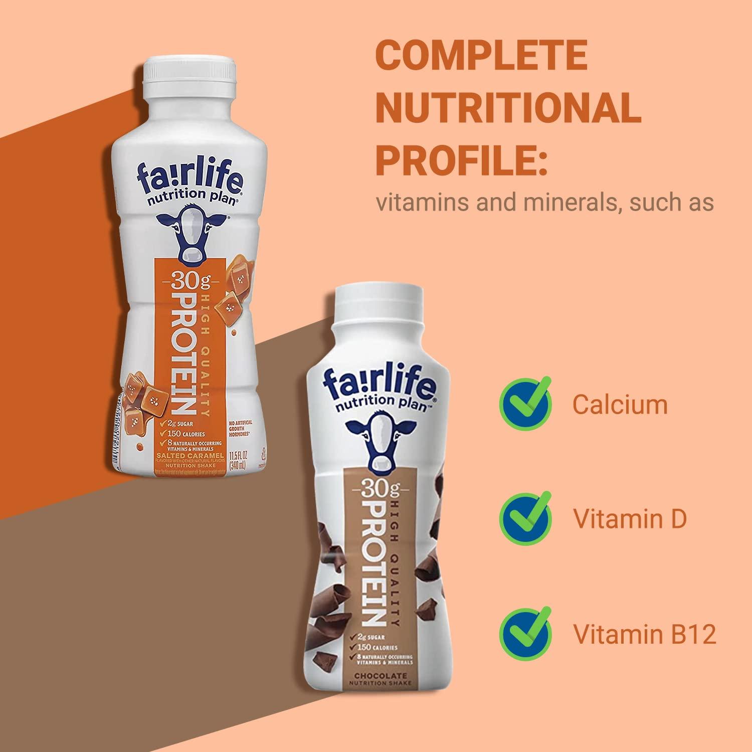 Fairlife Nutrition Plan High Protein Chocolate/Caramel Shake 12 pk