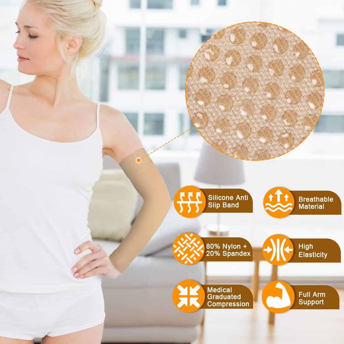 Normers 2030 mmHg Medical Lymphedema Compression Arm Sleeve for Men