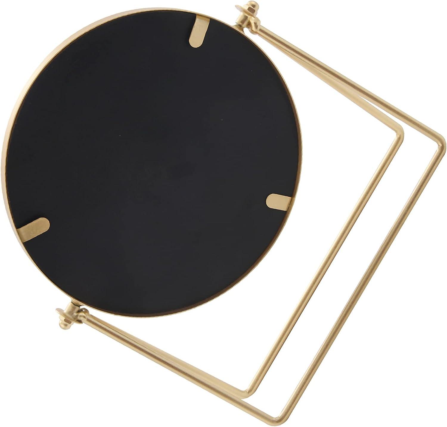 Cusstally Metal Decorative Mirror Lady Desktop Makeup Mirror 360 Round