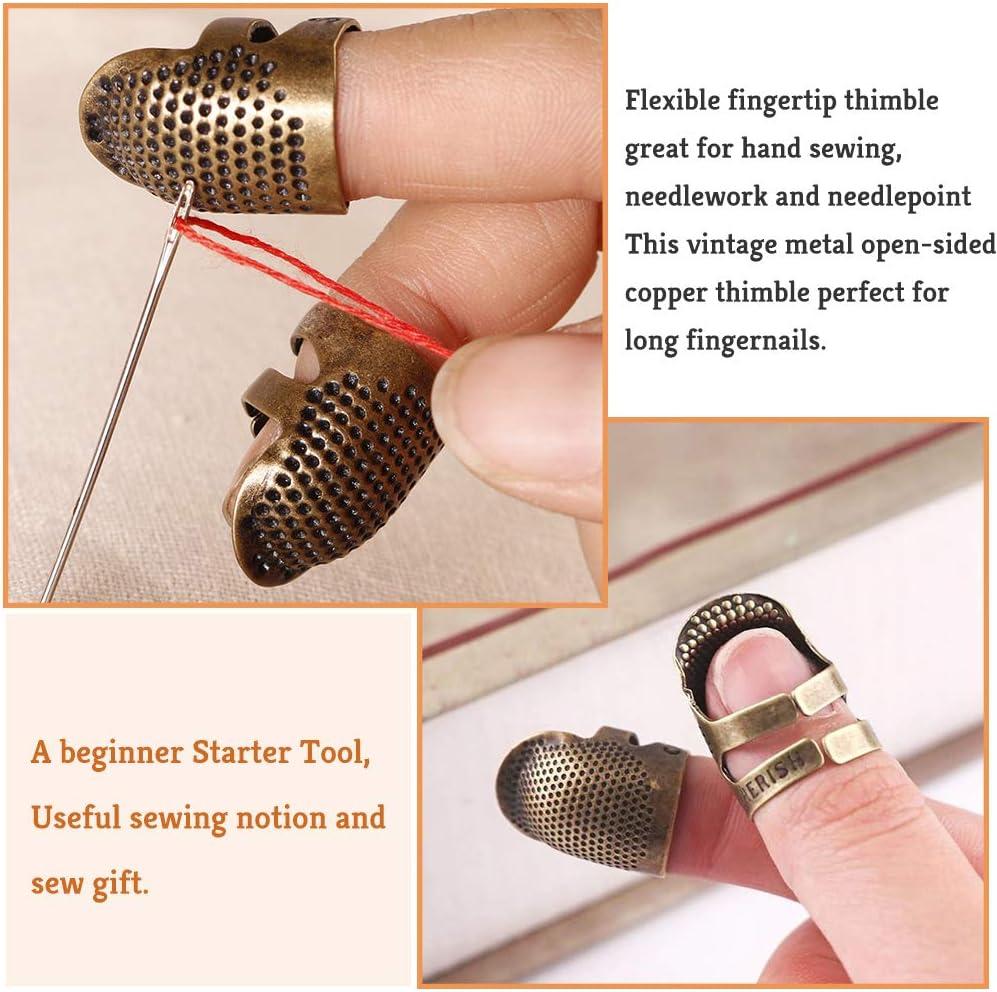 10Pcs sewing gifts Sewing Hand Sewing Needles Leather Thimble for Sewing