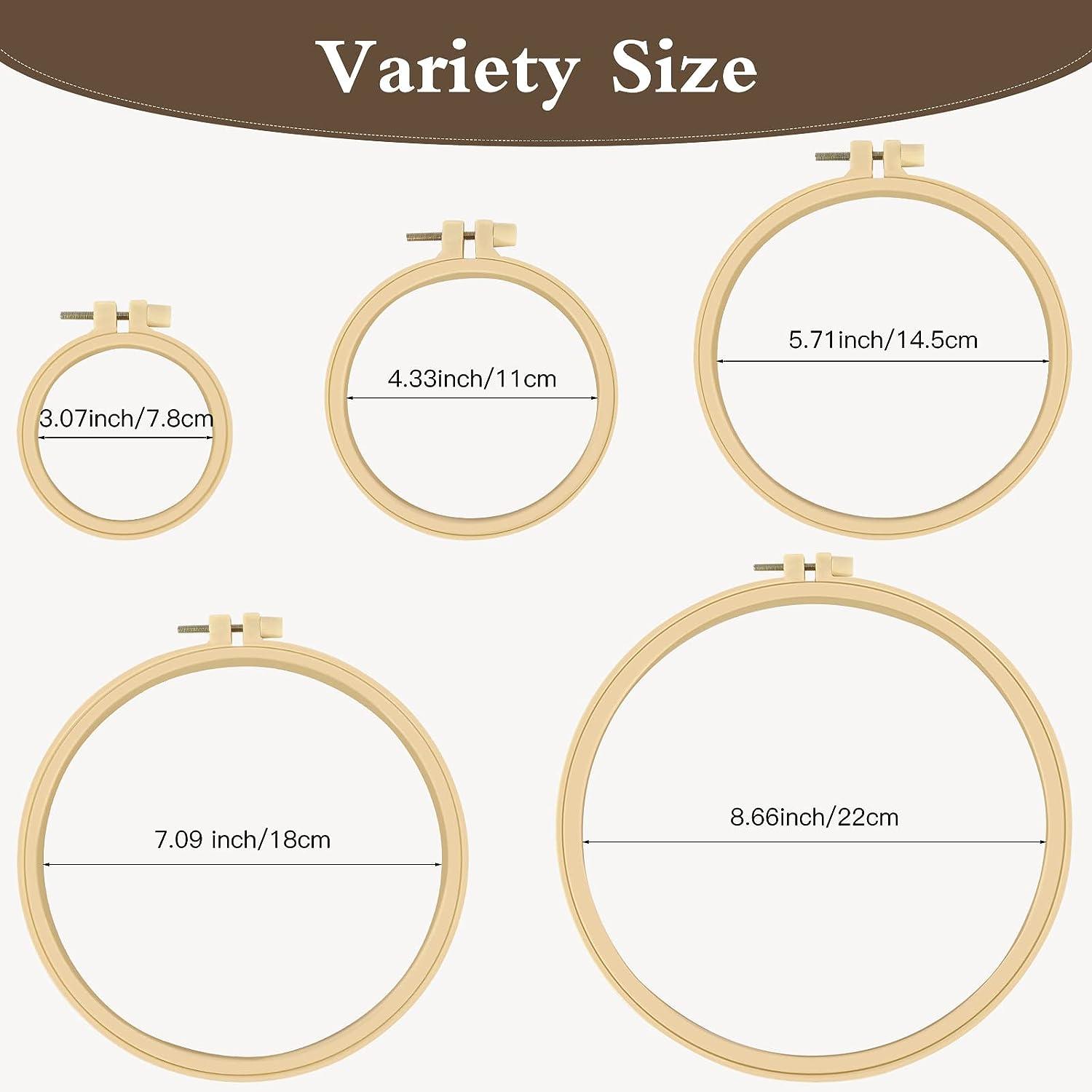 Bamboo Embroidery Hoop 10-20cm Wooden Embroidery Hoops Frame Set Rings - View #2