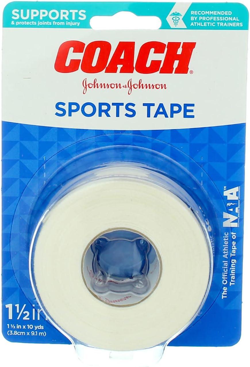 Johnson & Johnson 1.5 inch Coach Athletic Tape Professional Grade