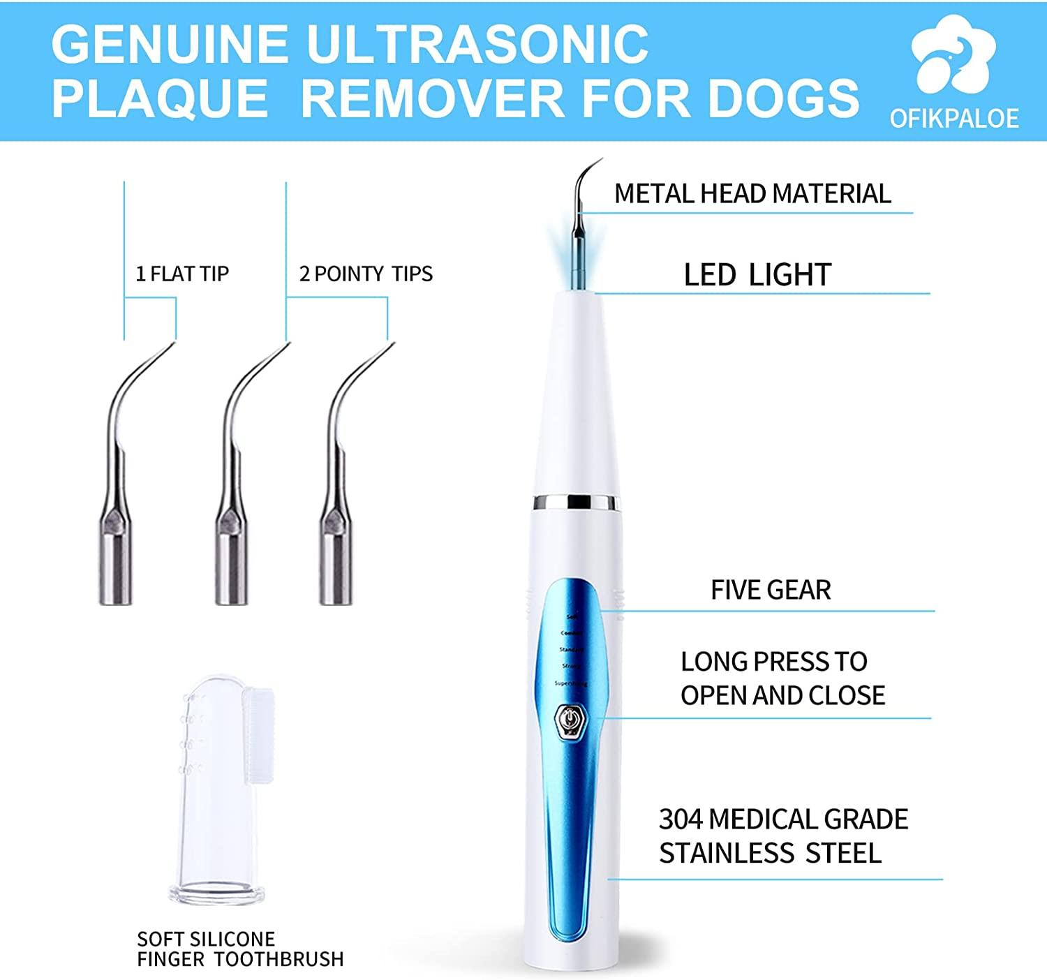 7PcsDog Teeth Cleaning Kit, Electric Dog Tartar Remover for Teeth, Pet