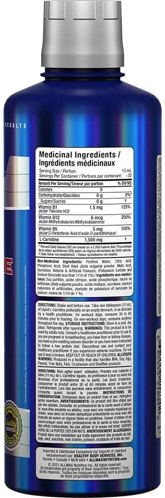 ALLMAX Nutrition - L-Carnitine Liquid + Vitamin B5 - Fruit Punch - 473 ml Carnitine Liquid Fruit Punch 473 ml (Pack of 1) | Buy Now with Express International Delivery | GoSupps.com ALLMAX Nutrition - L-Carnitine Liquid + Vitamin B5 - Fruit Punch - 473 ml Carnitine Liquid Fruit Punch 473 ml (Pack of 1) | Buy Now with Express International Delivery | GoSupps.com