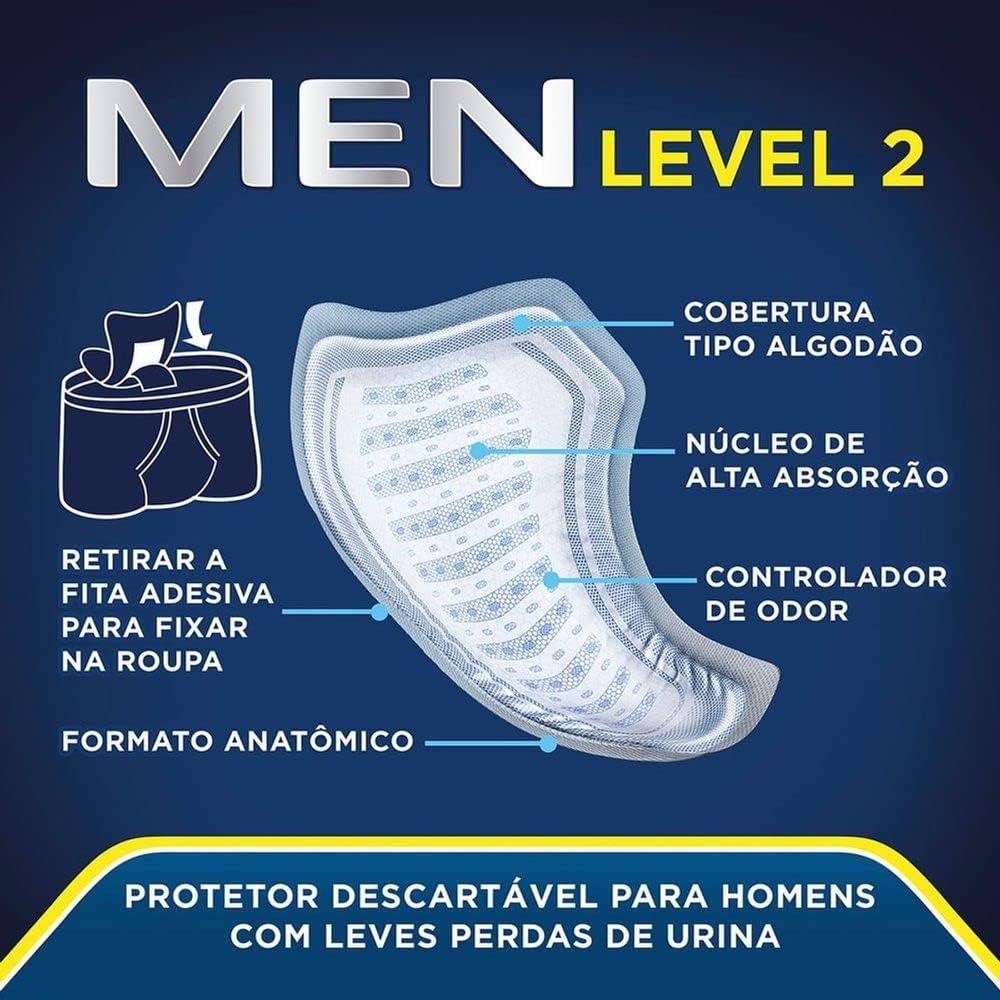 TENA Level 3 Protection for Men, Super Absorbent Incontinence Protector,  Discreet and Comfortable Use, Triple Protection Against Leakage, Odor and