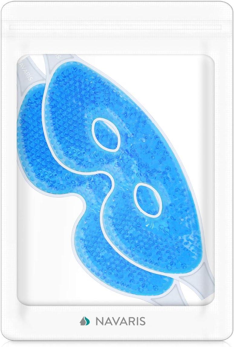 Navaris Set of 2 Gel Eye Masks 2x Reusable Eye Masks for Hot/Cold Use