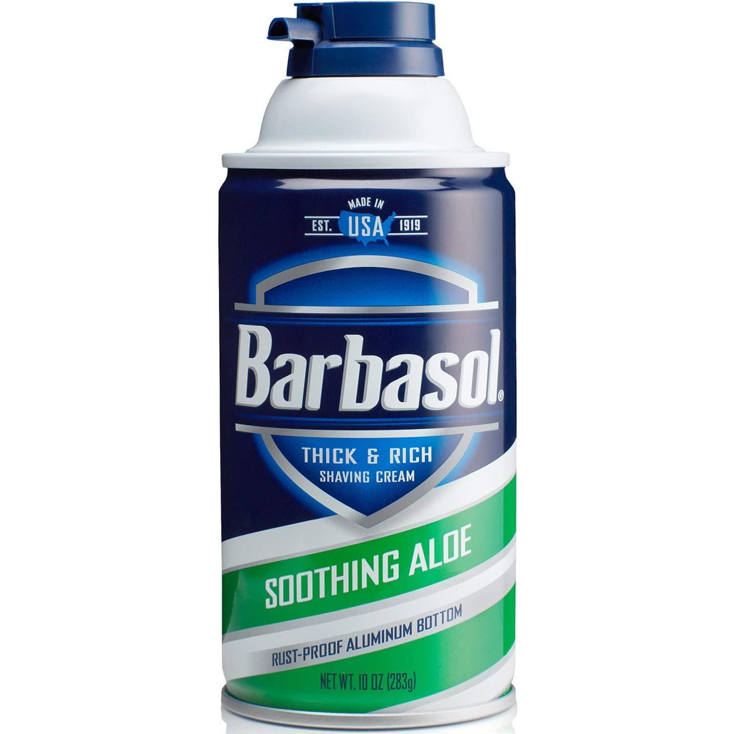 Barbasol Soothing Aloe Shaving Cream 10oz (Pack of 2) Value Pack