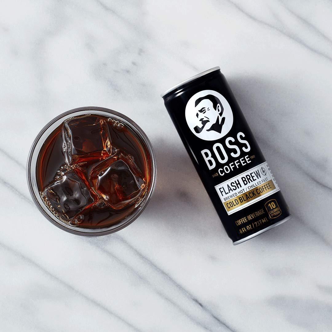 BOSS Coffee by Suntory Japanese Flash Brew Original Black Coffee, 8oz