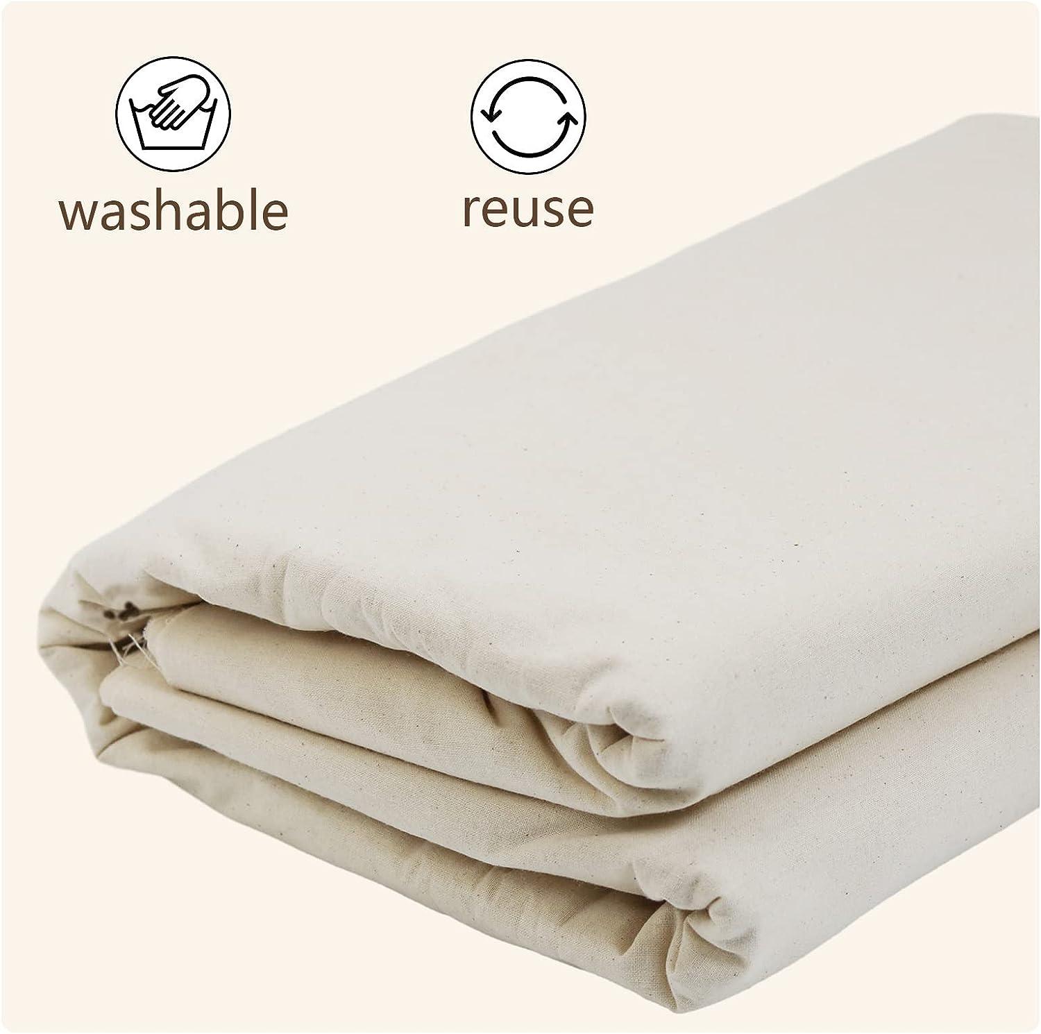 HOTGODEN Medium Weight 100% Cotton Muslin Fabric: 63 inch x 2 5 10