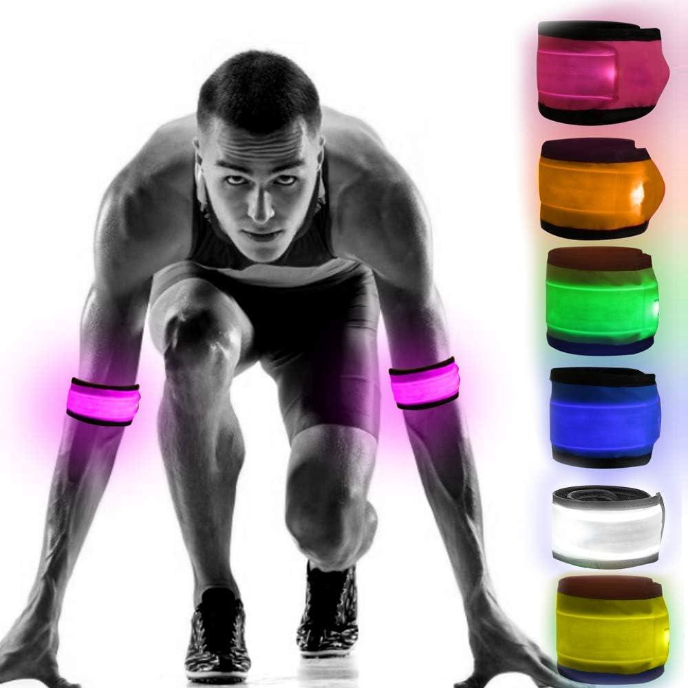 LOBKIN Safety Bracelets, LED Slap Armband Kids Walking at Night Safe