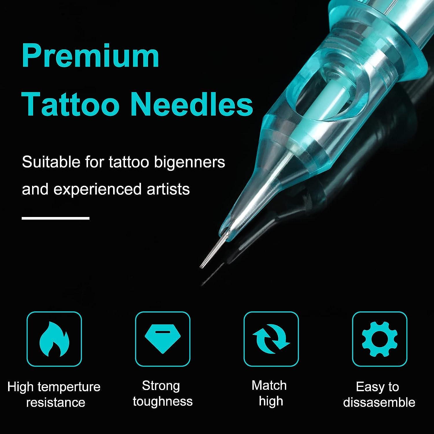 50PCS Disposable Tattoo Needles Mixed 1RL 3RL 5RL 7RL 9RL 11RL 13 RL 15RL 5  MI | eBay
