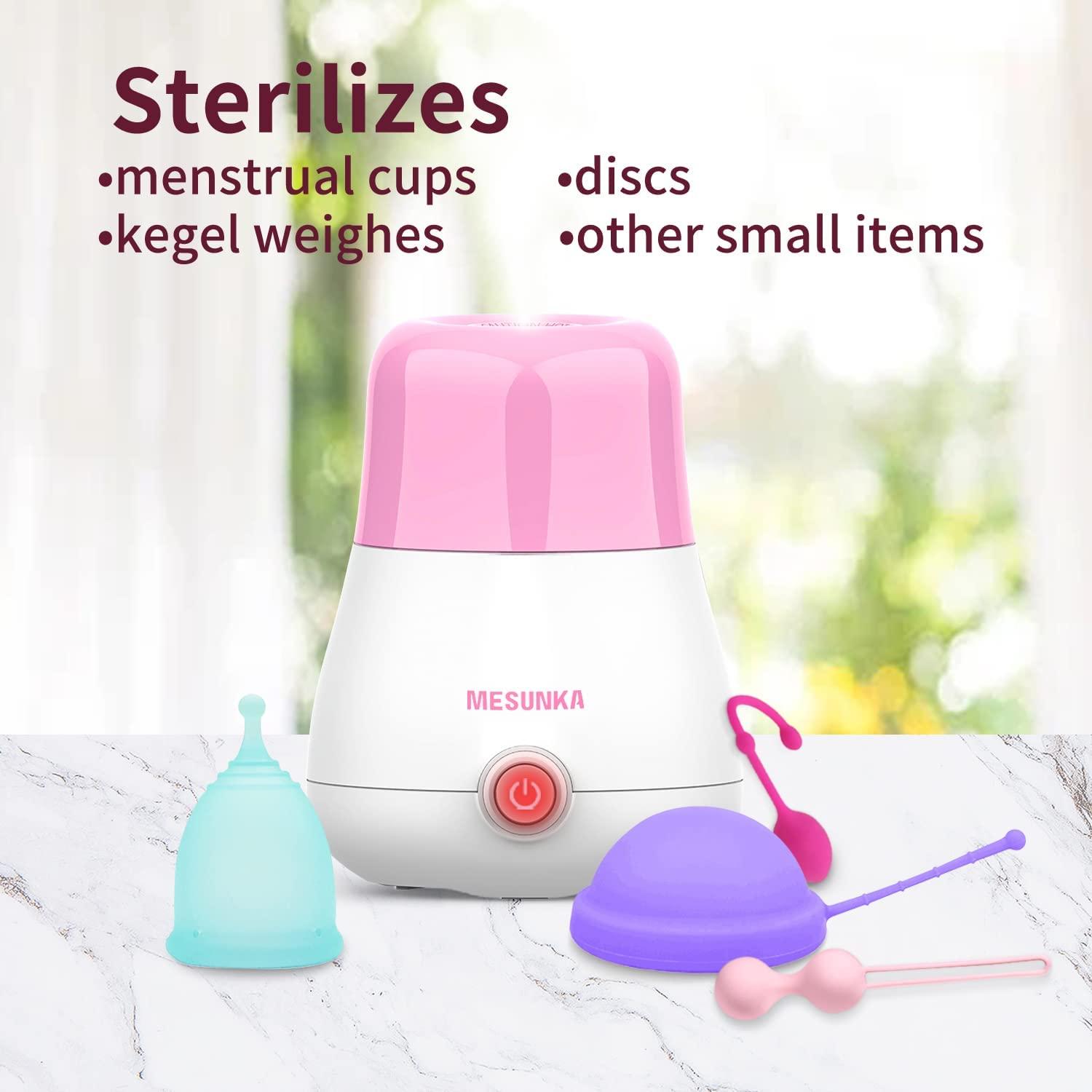 MESUNKA Menstrual Cup Steamer Sterilizer Cleaner, Portable Period Cup