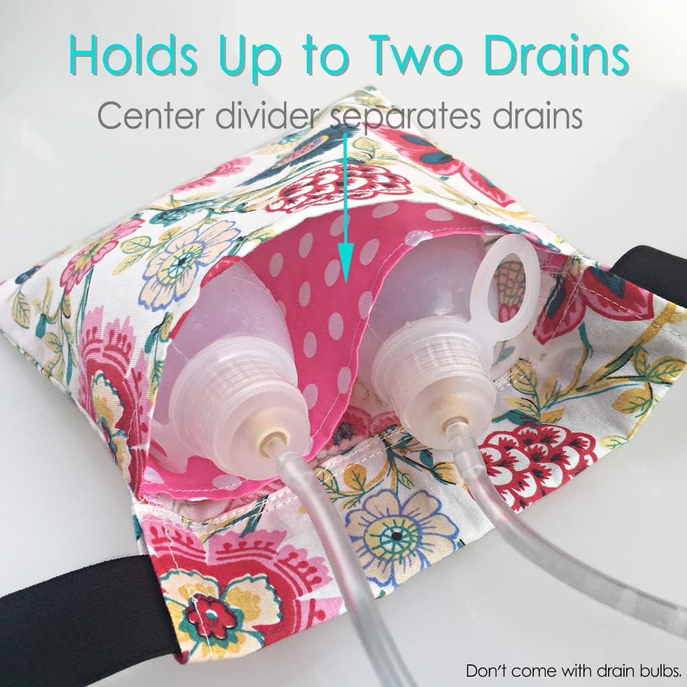 Mastectomy Drain Belt Drainage Pouch Floral Print Holder