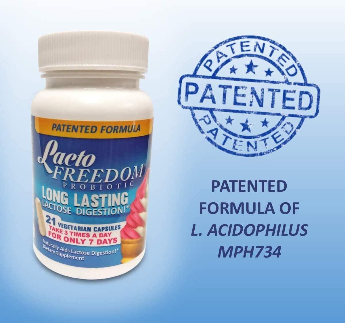 LactoFreedom Probiotic for Lactose Intolerance. 7 Day Supply Provides