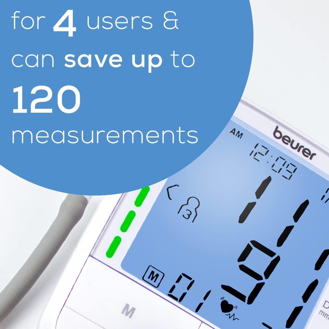 Beurer BM67 Upper Arm Blood Pressure Monitor with Large Cuff and