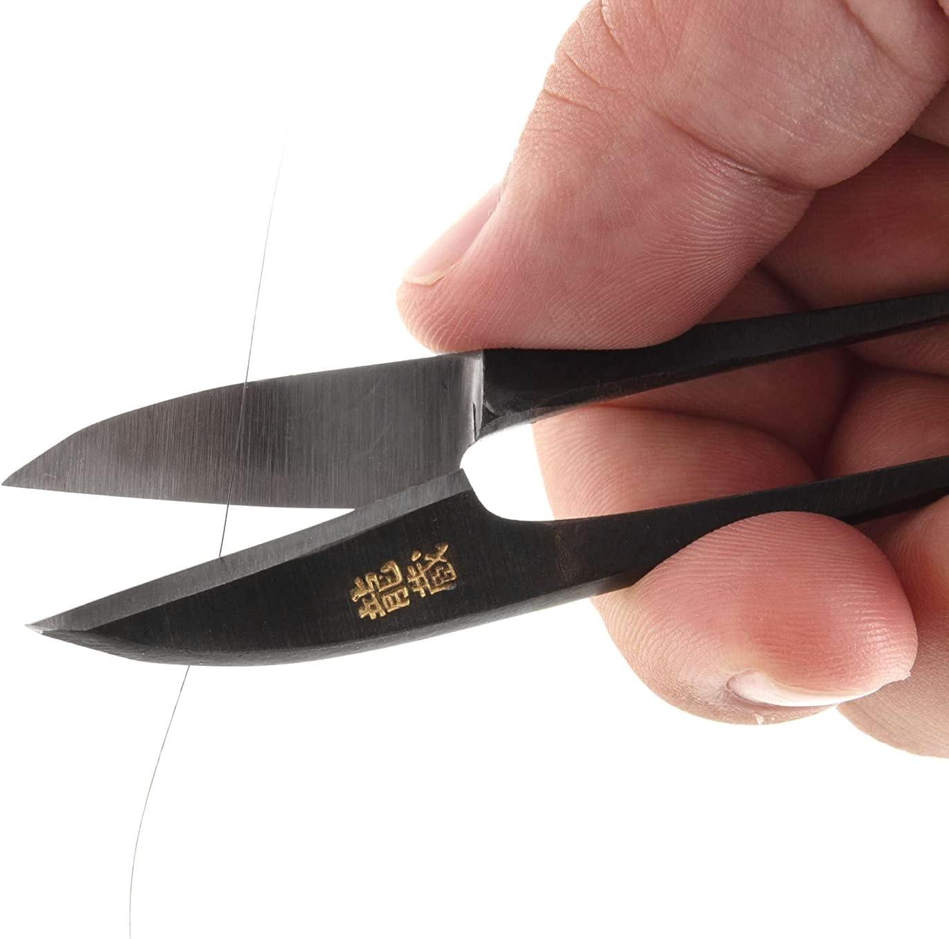 KAKURI Thread Snips Curved Blade Japanese Nigiri Thread Scissors