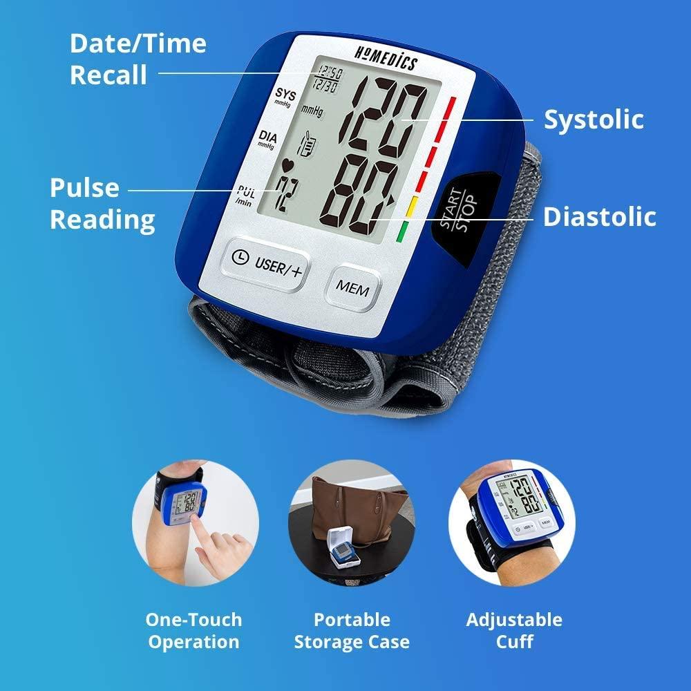 Blood Pressure Monitor Homedics Upper Arm Easy One-Touch Operation