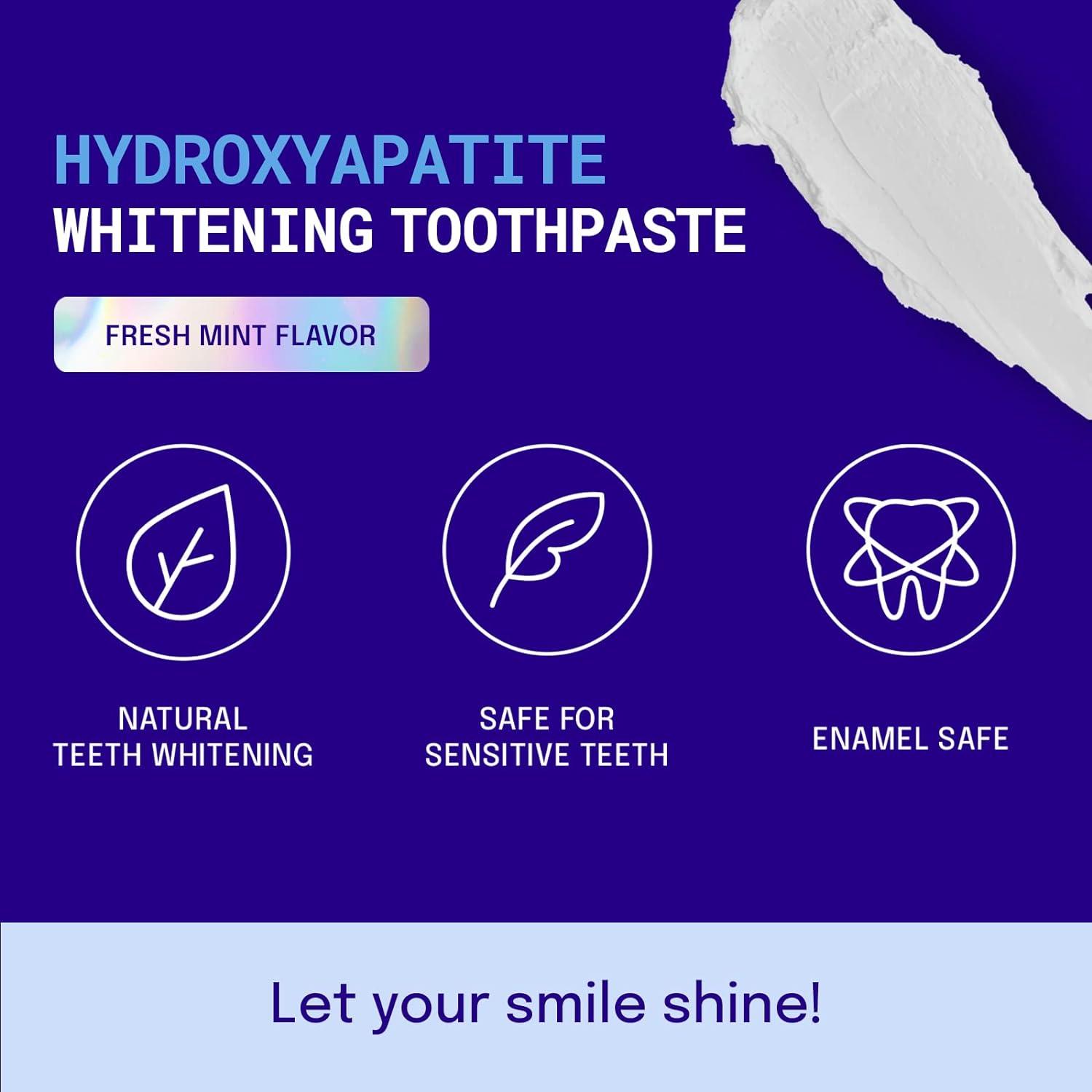 Active Wow 24k White Hydroxyapatite Whitening Toothpaste Hydroxyapatite Toothpaste Sensitive