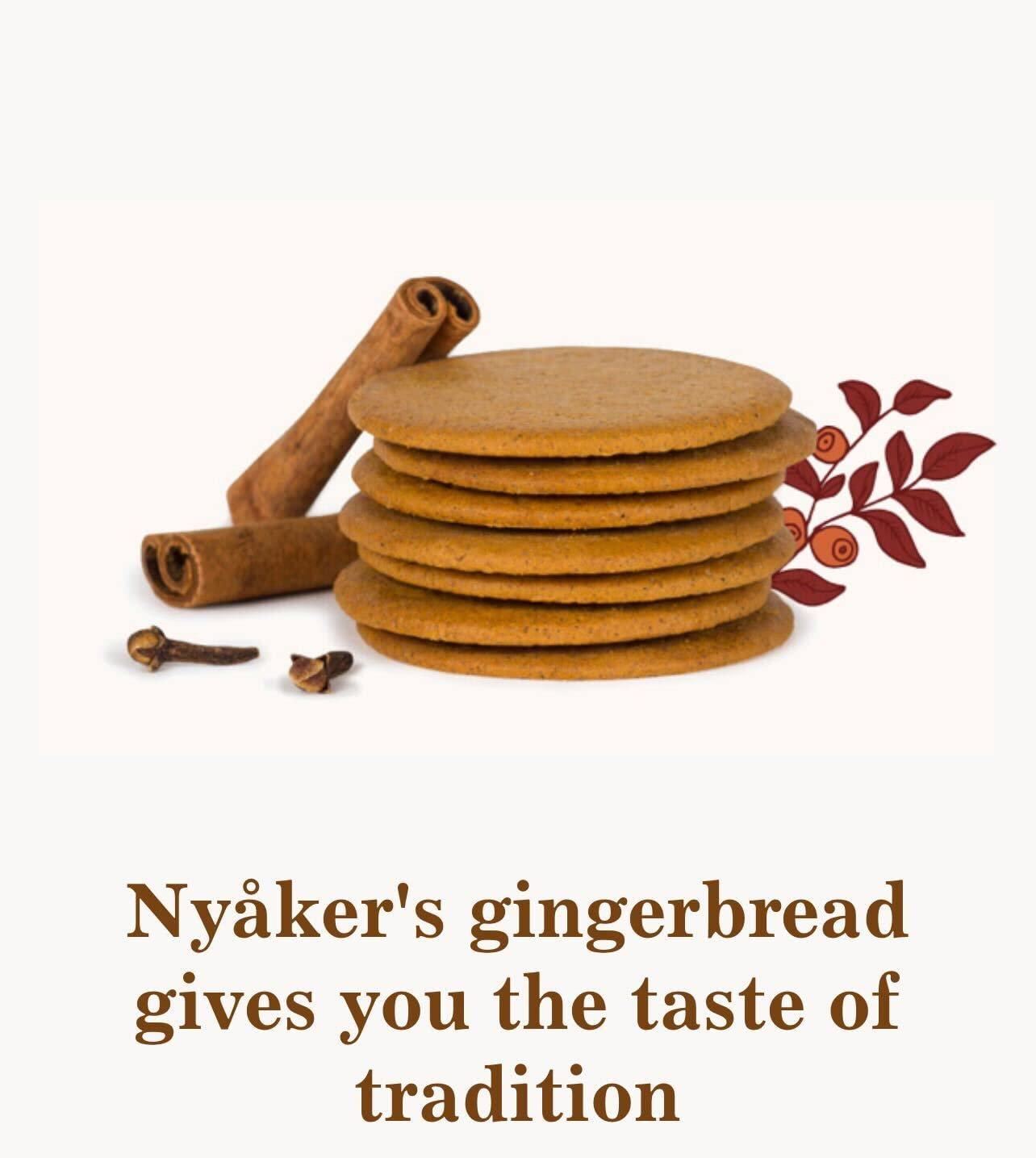 Nyakers Gingerbread Snaps Cookie Tin, Finest Ginger Snaps Original Flavor Swedish Cookie, 750 g