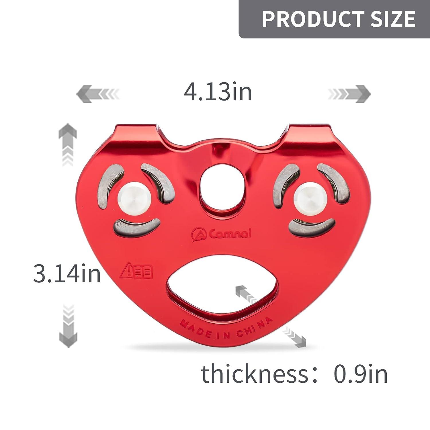CAMNAL Zipline Trolley Kit with 25kN Carabiner Dual Speed Trolley for