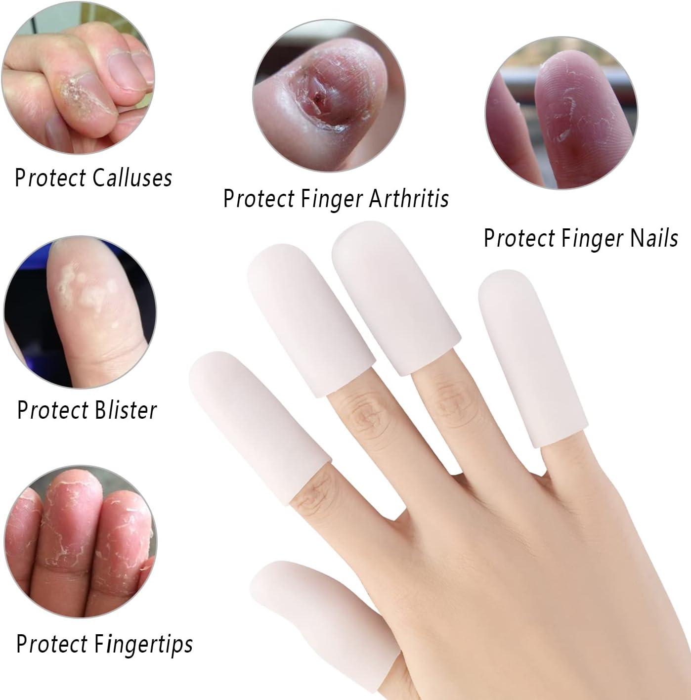 Niupiour Silicone Finger Protectors 14 Pieces of Rubber Finger Covers for  Fingertips Finger Sleeves for Arthritis Thumb Cots and Caps for Trigger Finger  Thumb Gloves for Finger Pain Relief