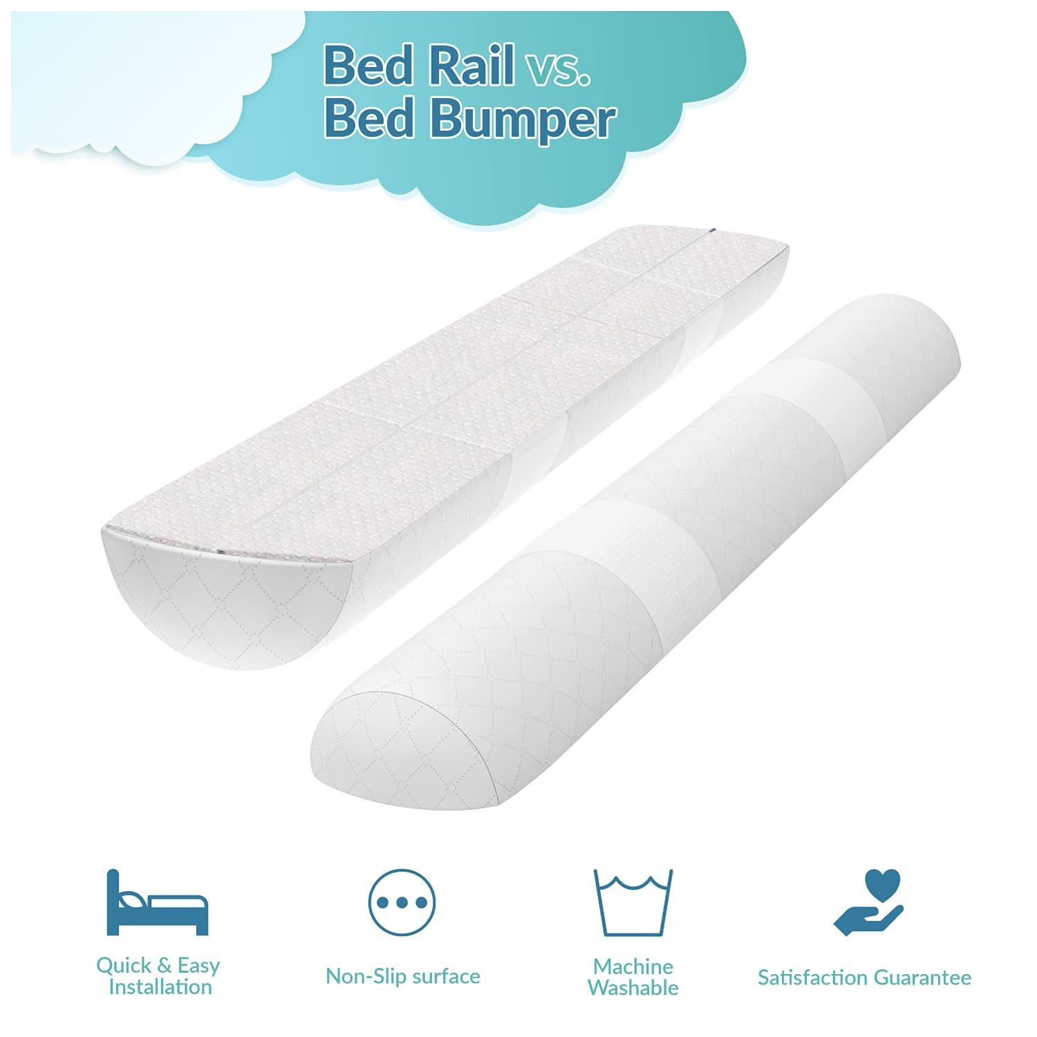 MODVEL Toddler Bed Bumper Rail Guard Comfortable Hypoallergenic Foam