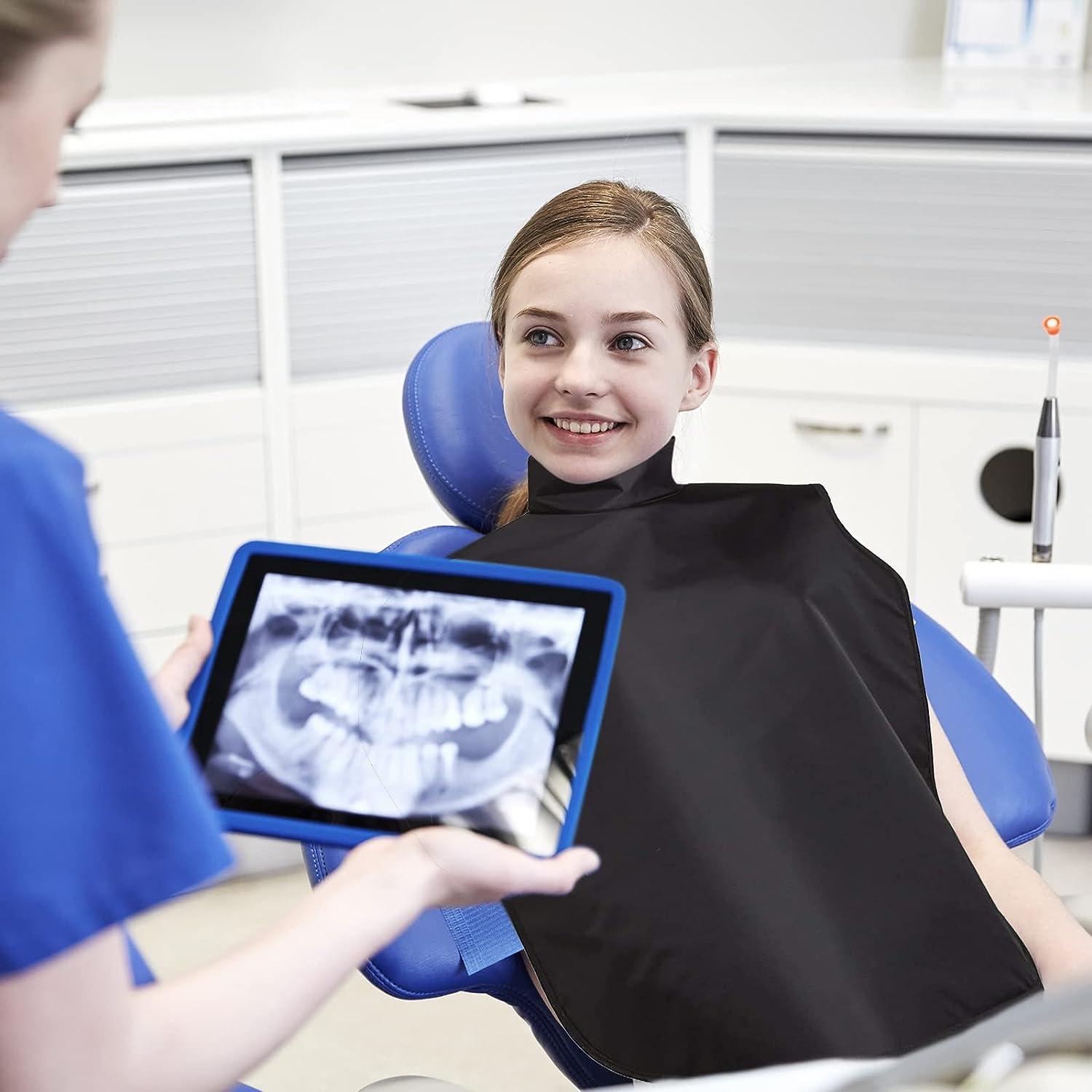 RADIATE Lead Apron for XRays with Thyroid Shield Black Adult (One