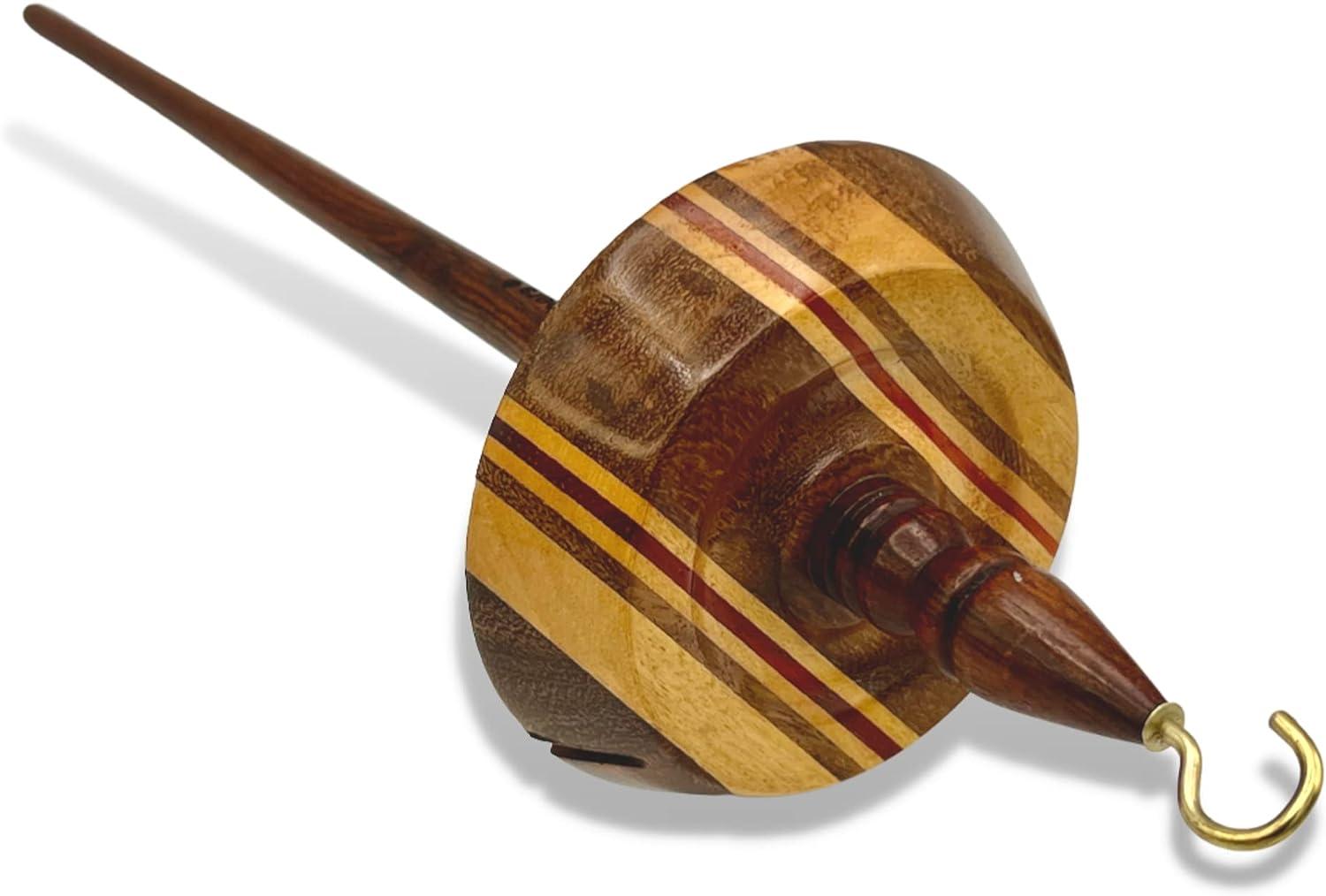 Spin The Wheel Revolution Fibers Rosewood Drop Spindle - 3.25oz Top Whorl  For Hand Spinning Yarn Drop Spindles For Spinning Wool