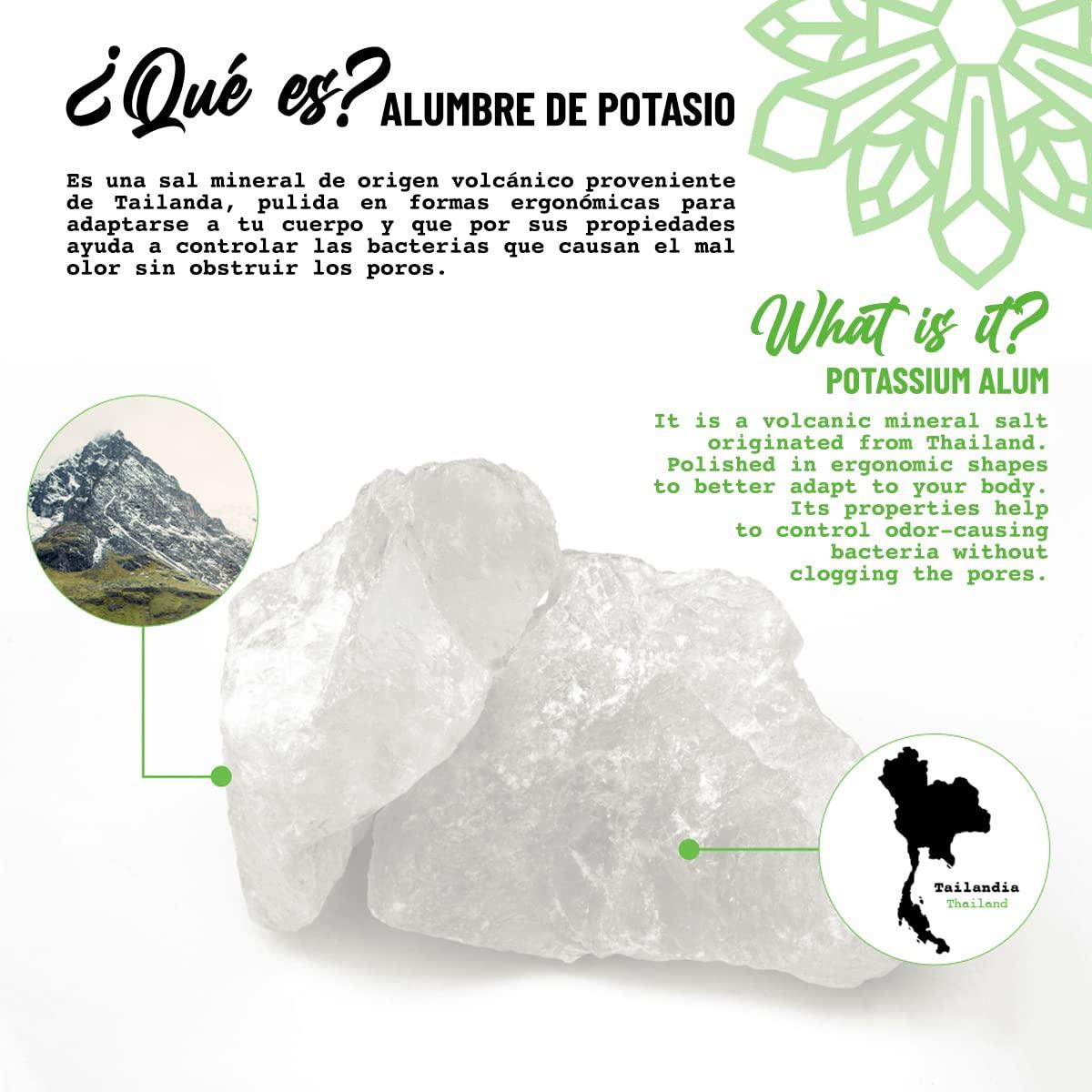 Vital Green Crystal Potassium Alum Deodorant with Aloe Vera Unscented Mineral Deodorant for