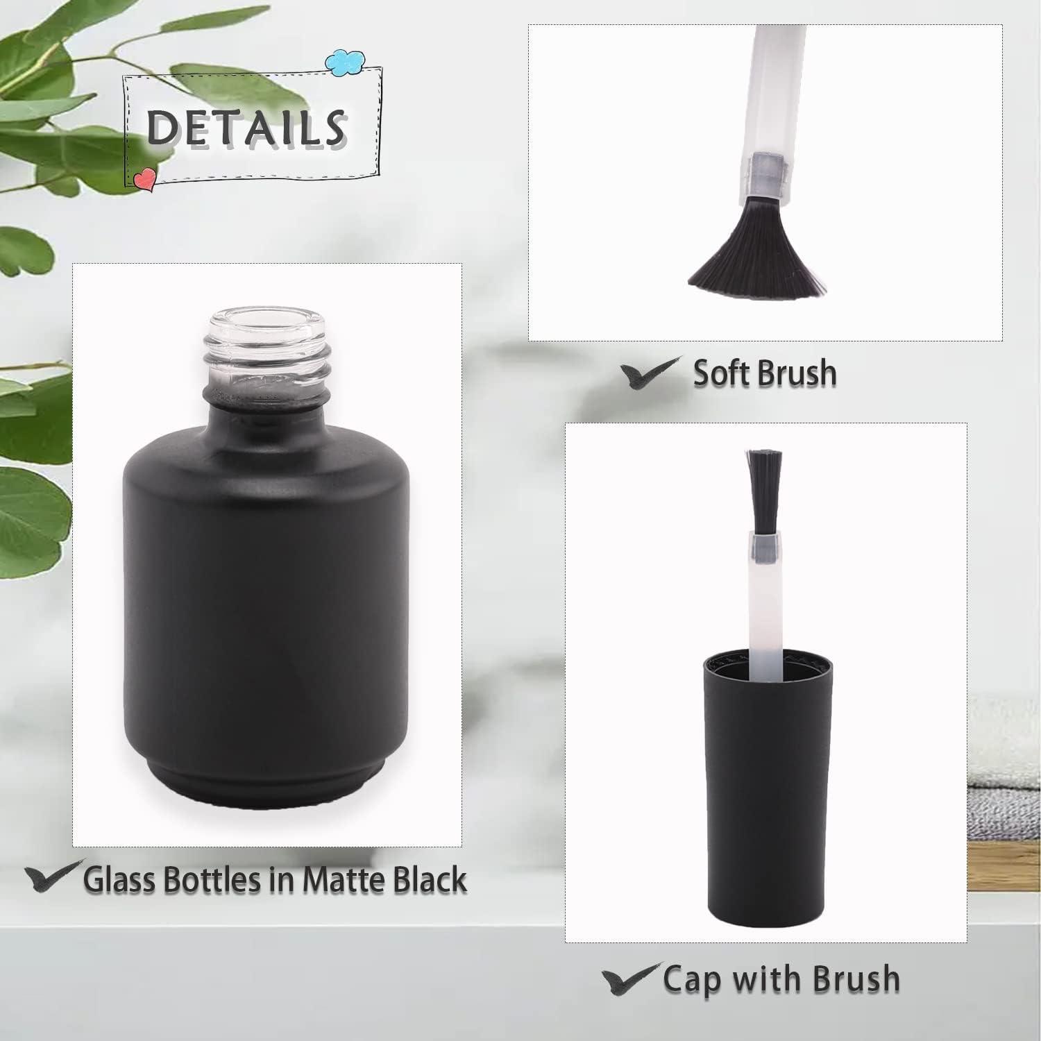 Amazon.com: Honbay 6PCS 5ml Empty Nail Polish Glass Bottles with Brush Cap  : Beauty & Personal Care