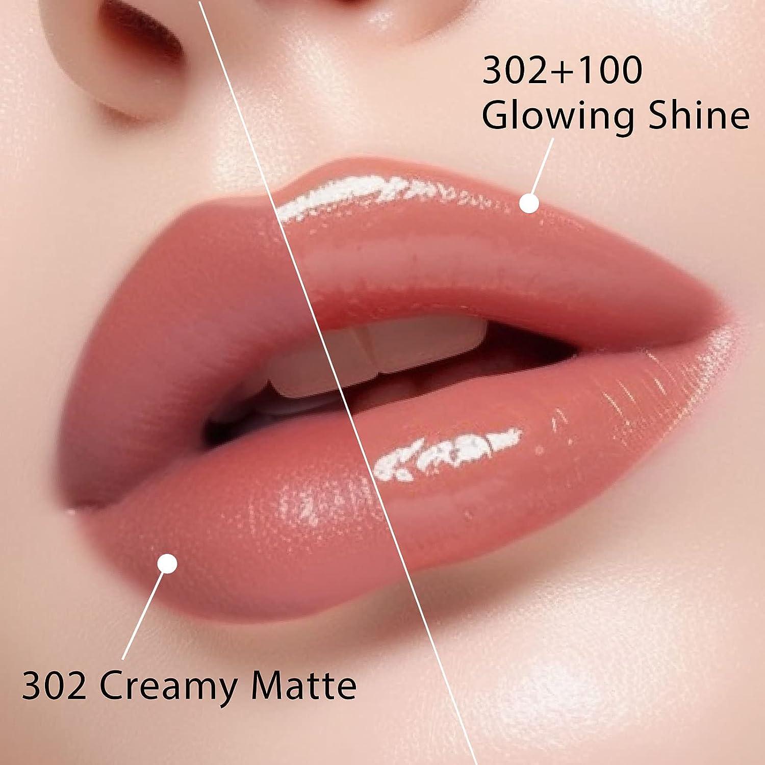 READY TO SHINE Matte Vegan Creamy Satin Lipstick and Clear Lip