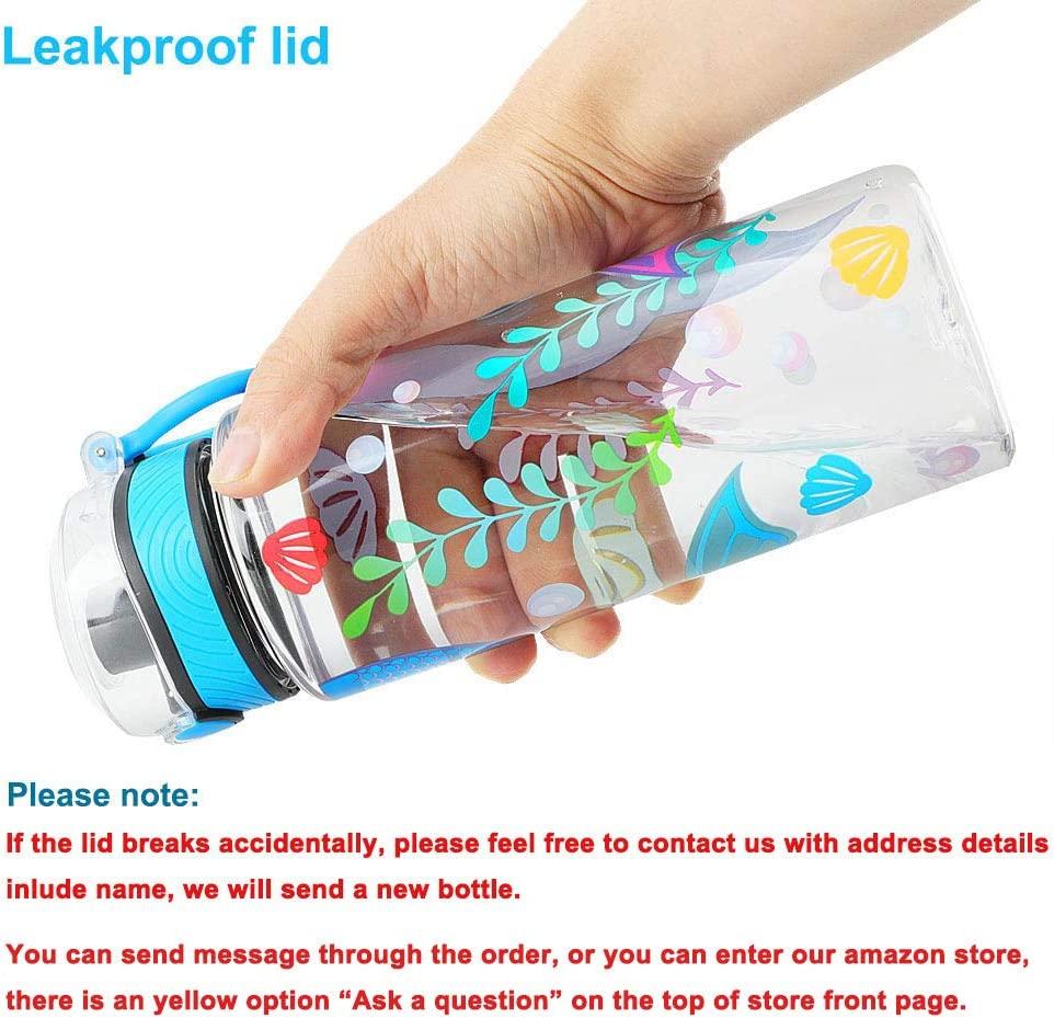  Cute Water Bottle for School Kids Girls, BPA FREE Tritan & Leak  Proof & Easy Clean & Carry Handle, 23oz/ 680ml - Princess : Baby